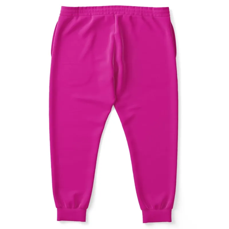 Bright Cool Magenta Joggers | Unisex | with PLUS sizes | Bright Pure Cool Magenta | C12M100Y0K0
