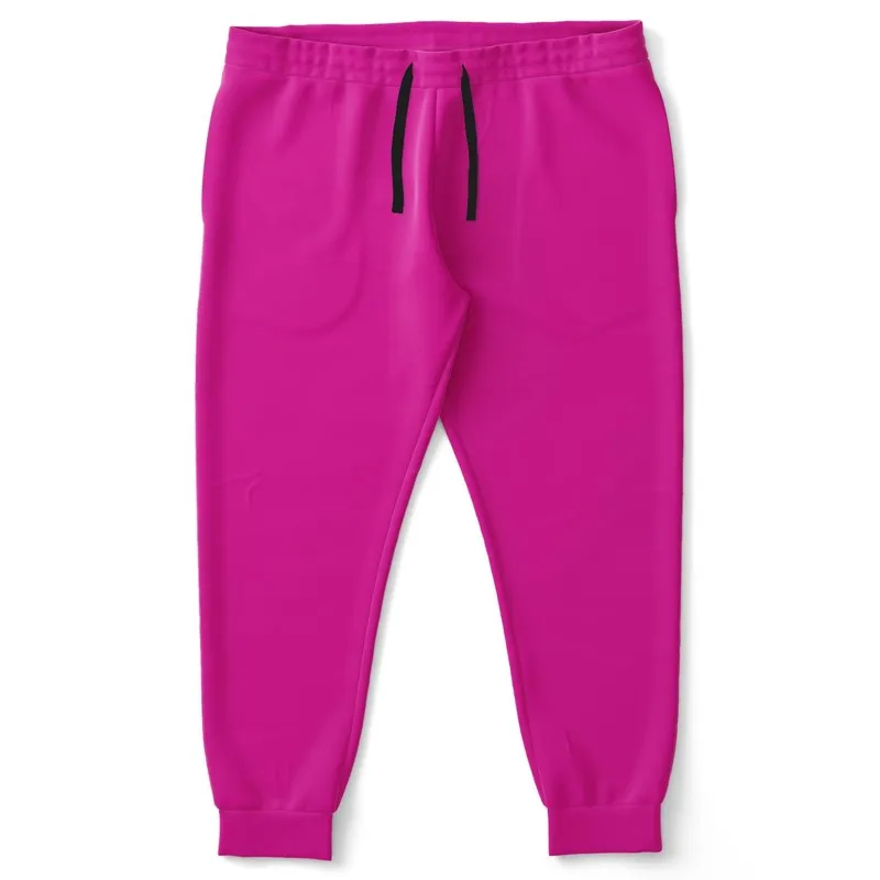 Bright Cool Magenta Joggers | Unisex | with PLUS sizes | Bright Pure Cool Magenta | C12M100Y0K0