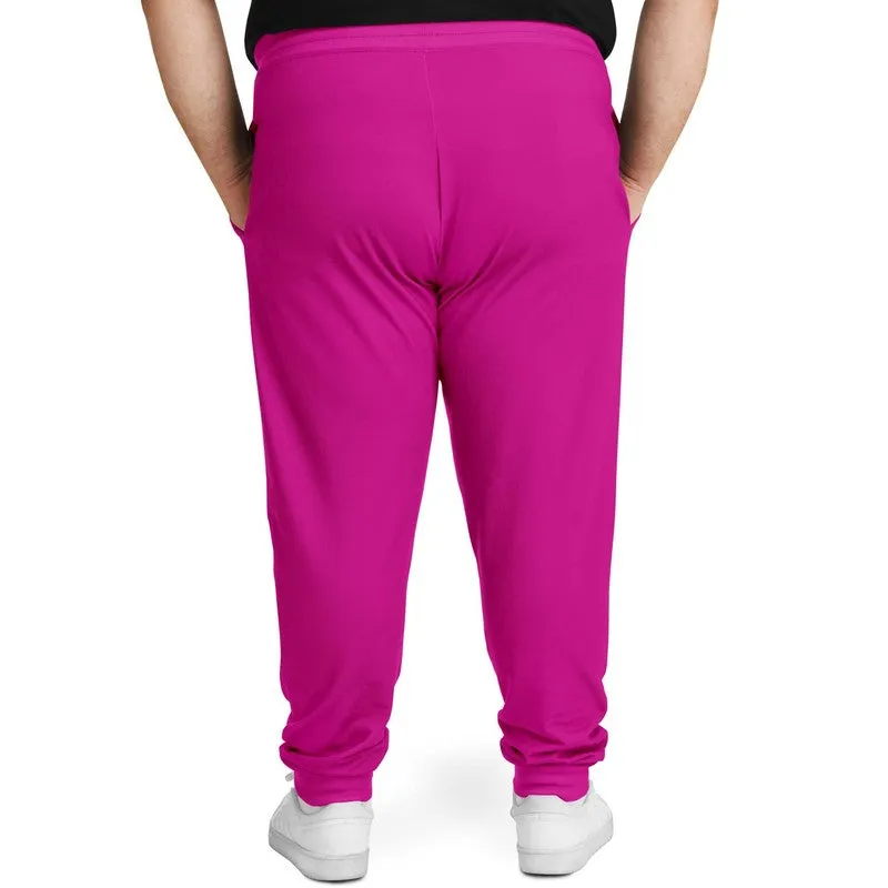 Bright Cool Magenta Joggers | Unisex | with PLUS sizes | Bright Pure Cool Magenta | C12M100Y0K0