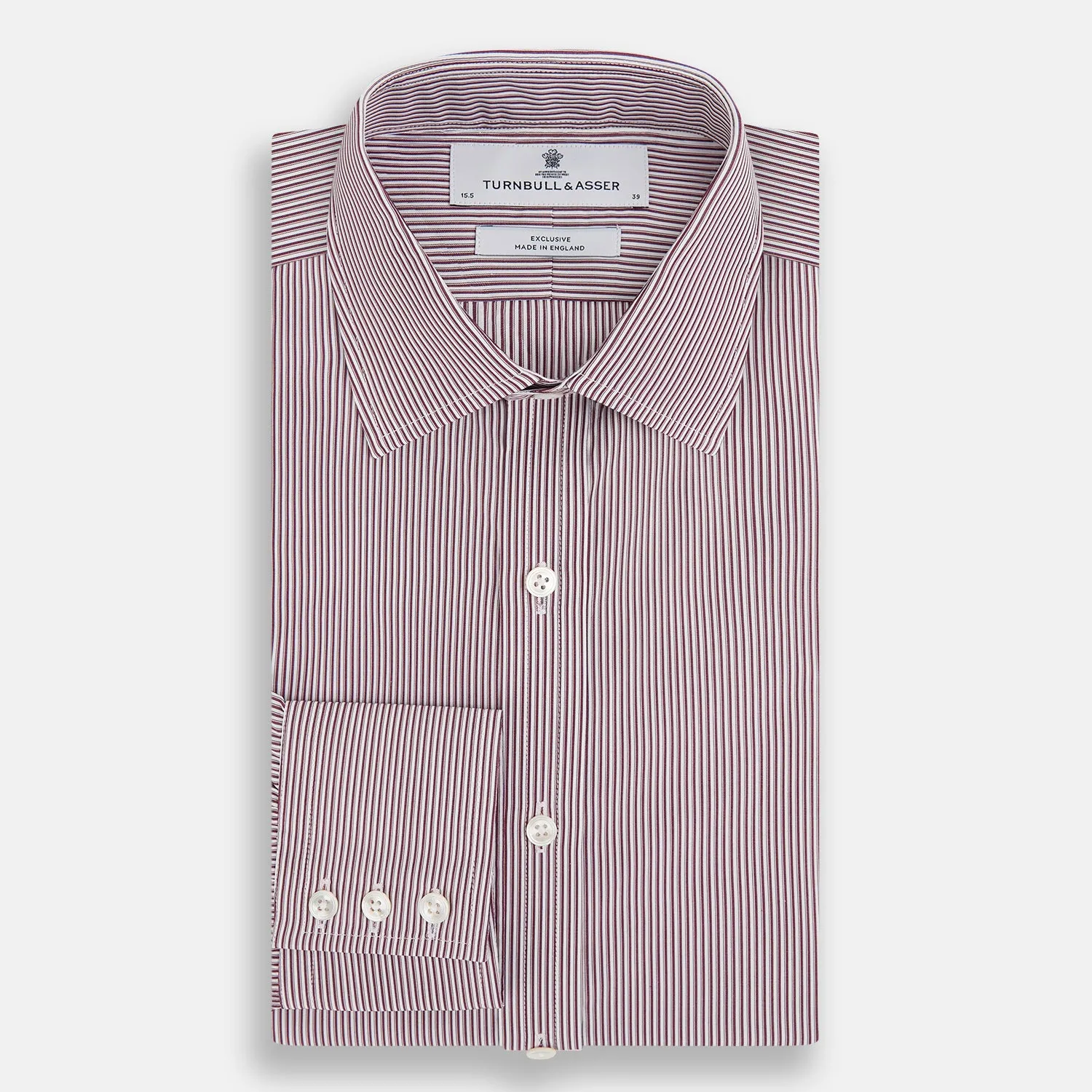 Burgundy Shadow Stripe Mayfair Shirt