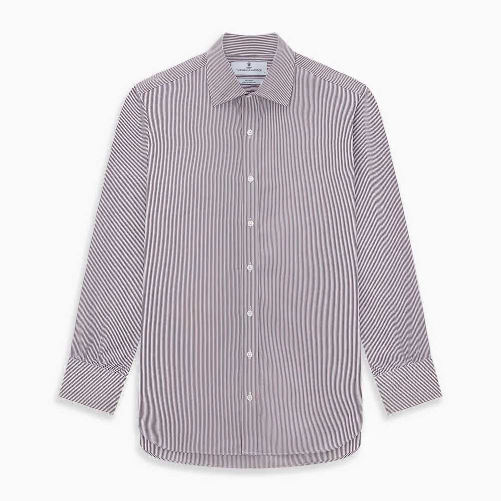 Burgundy Shadow Stripe Mayfair Shirt