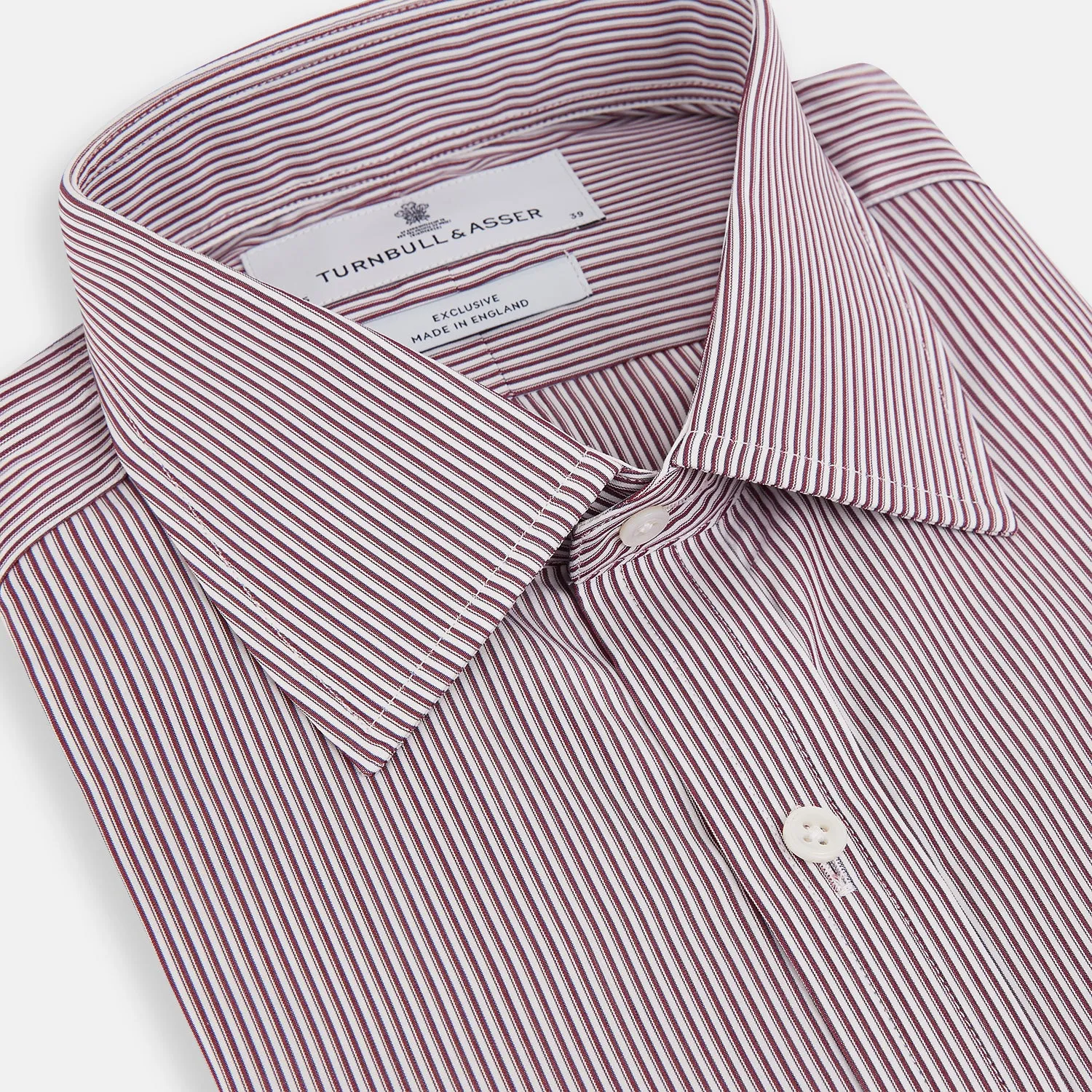 Burgundy Shadow Stripe Mayfair Shirt