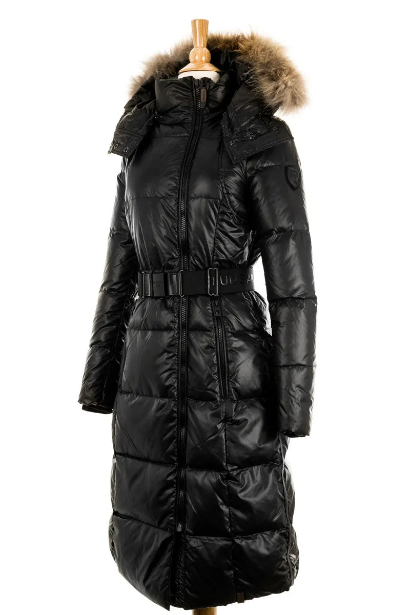 Colima Hooded Down Jacket With Fur Trim