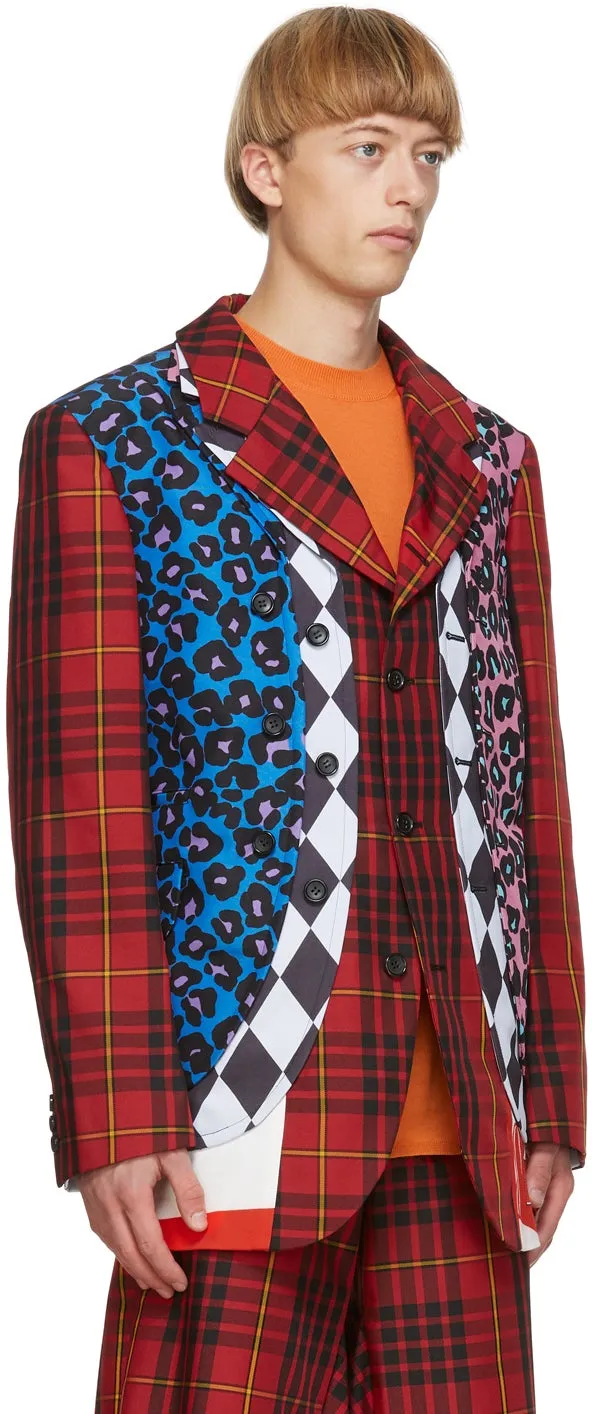 Comme des GarÃ§ons Homme Plus Multicolor Tartan Blazer
