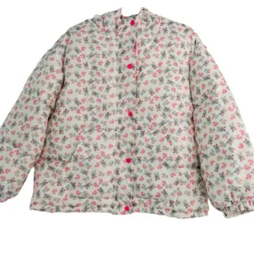 Cute Bear Print Puffer Jacket with Hood