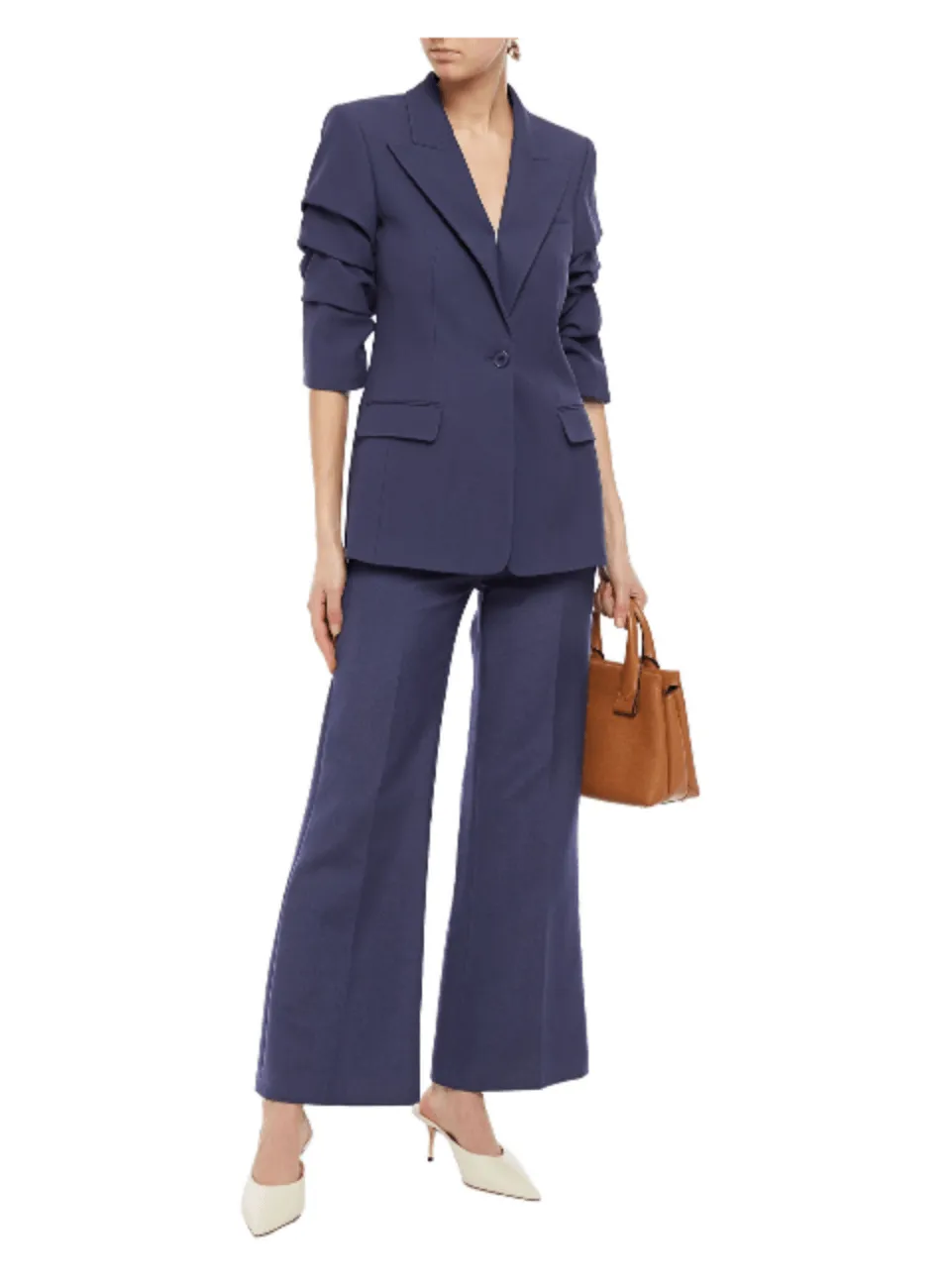 DARK BLUE CREPE BLAZER