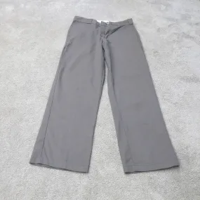 Dickies Pants Mens 32 Gray Dress Pants Mid Rise Straight Leg 874 Original Fit