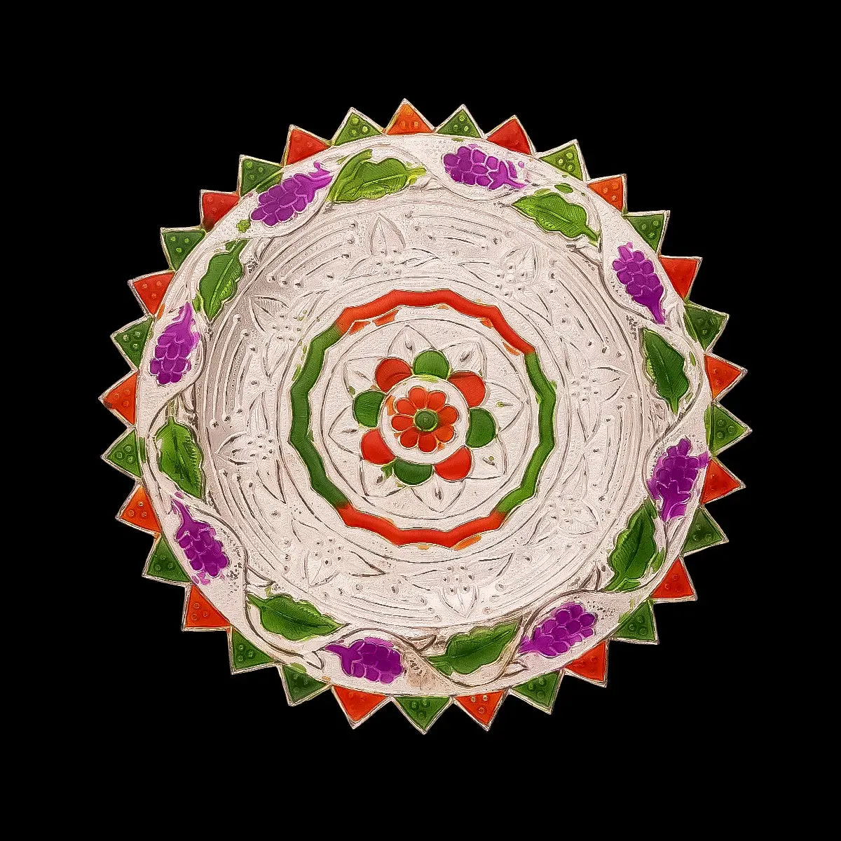 Divine Silver Plate for Ganpati
