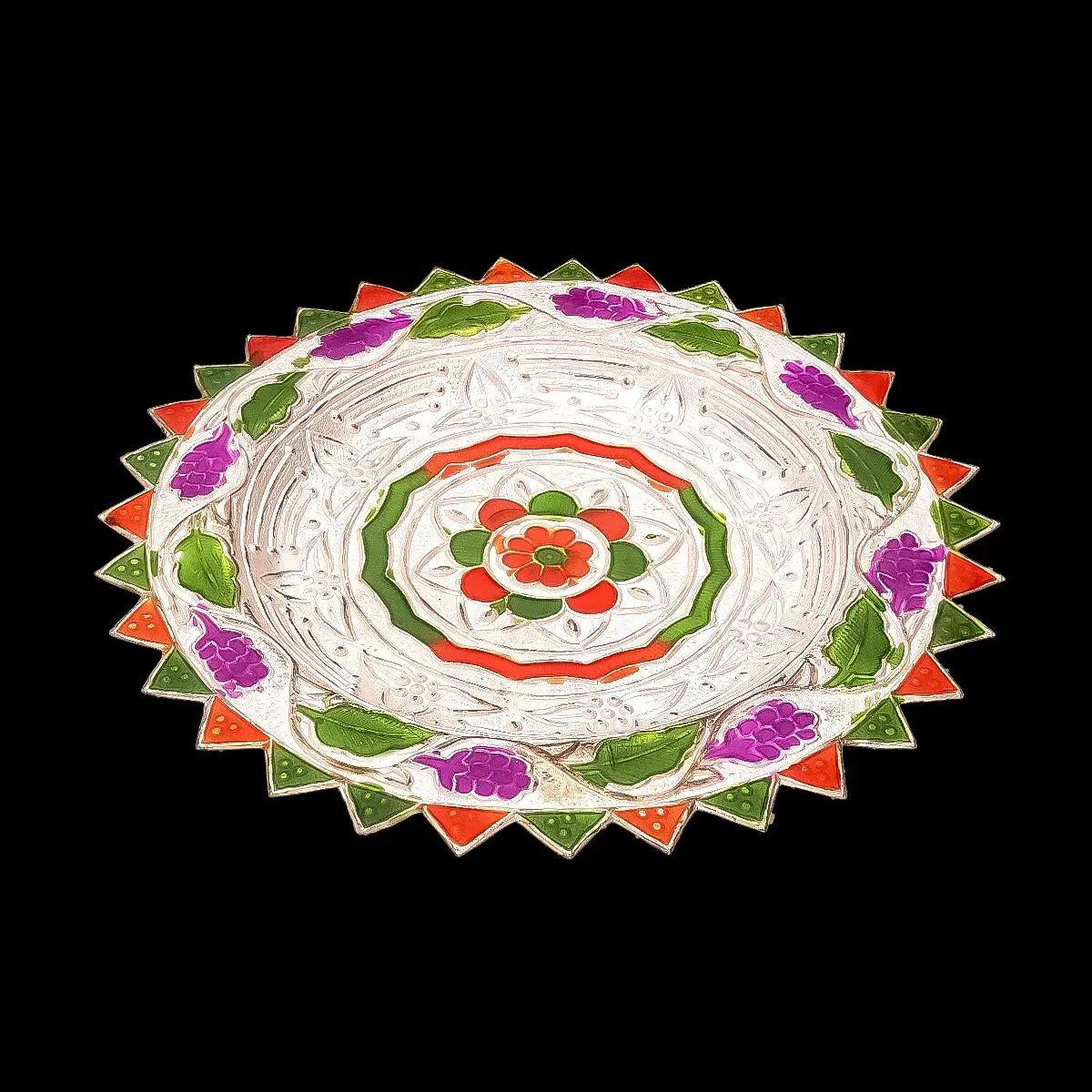 Divine Silver Plate for Ganpati