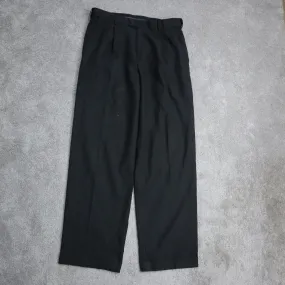 Dockers Mens Straight Leg Dress Pant Relaxed Fit Mid Rise Pockets Black W32XL32