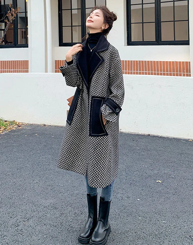Duffle Winter High-End Thickened Hepburn Woolen Women's Coat