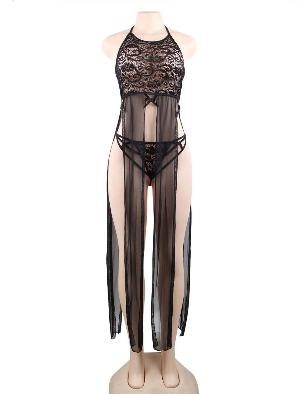 Elegant Hollow Out Lace Sexy Egypt Nightgown
