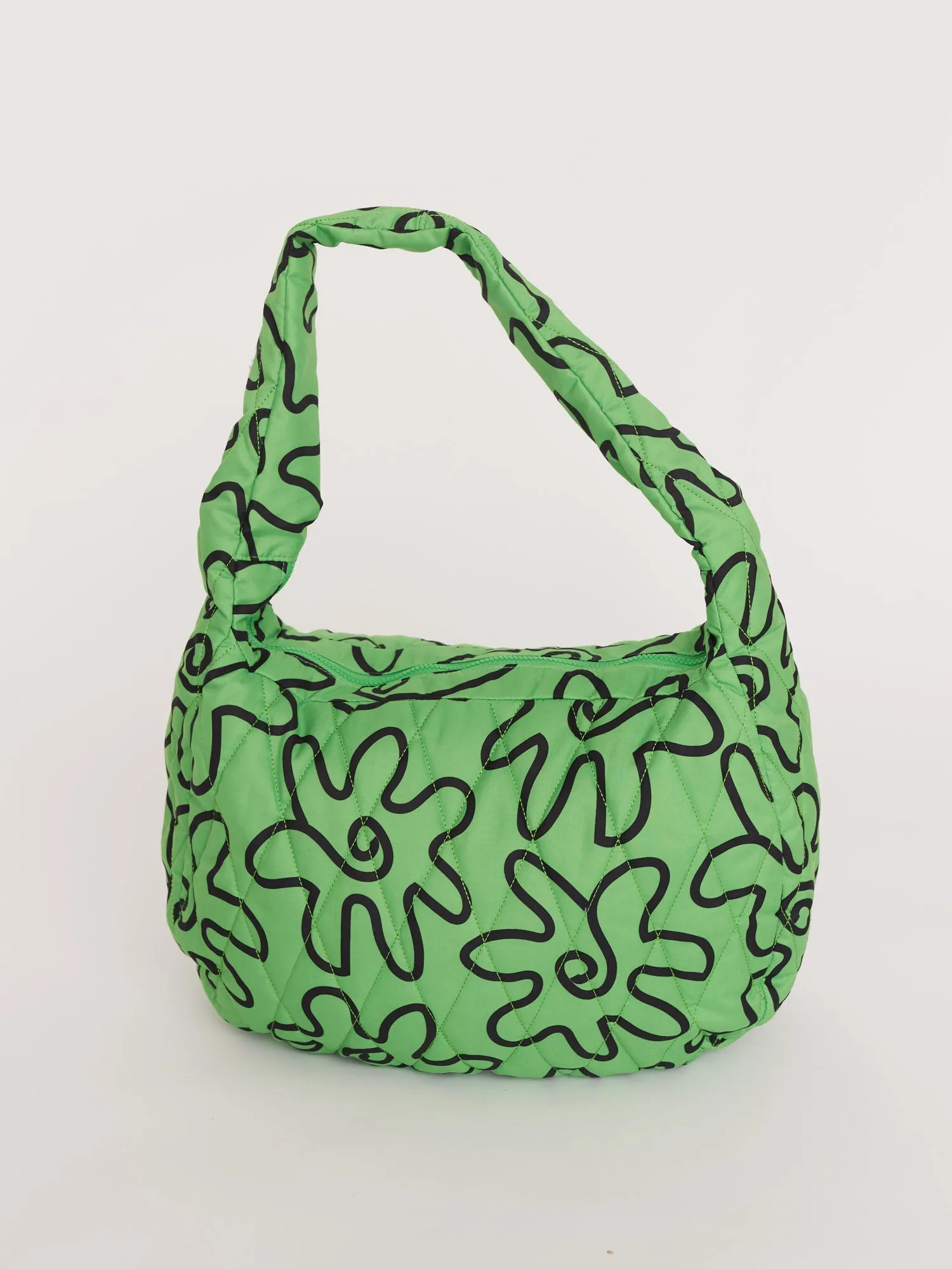 Flower Power Quilted Shoulder Bag