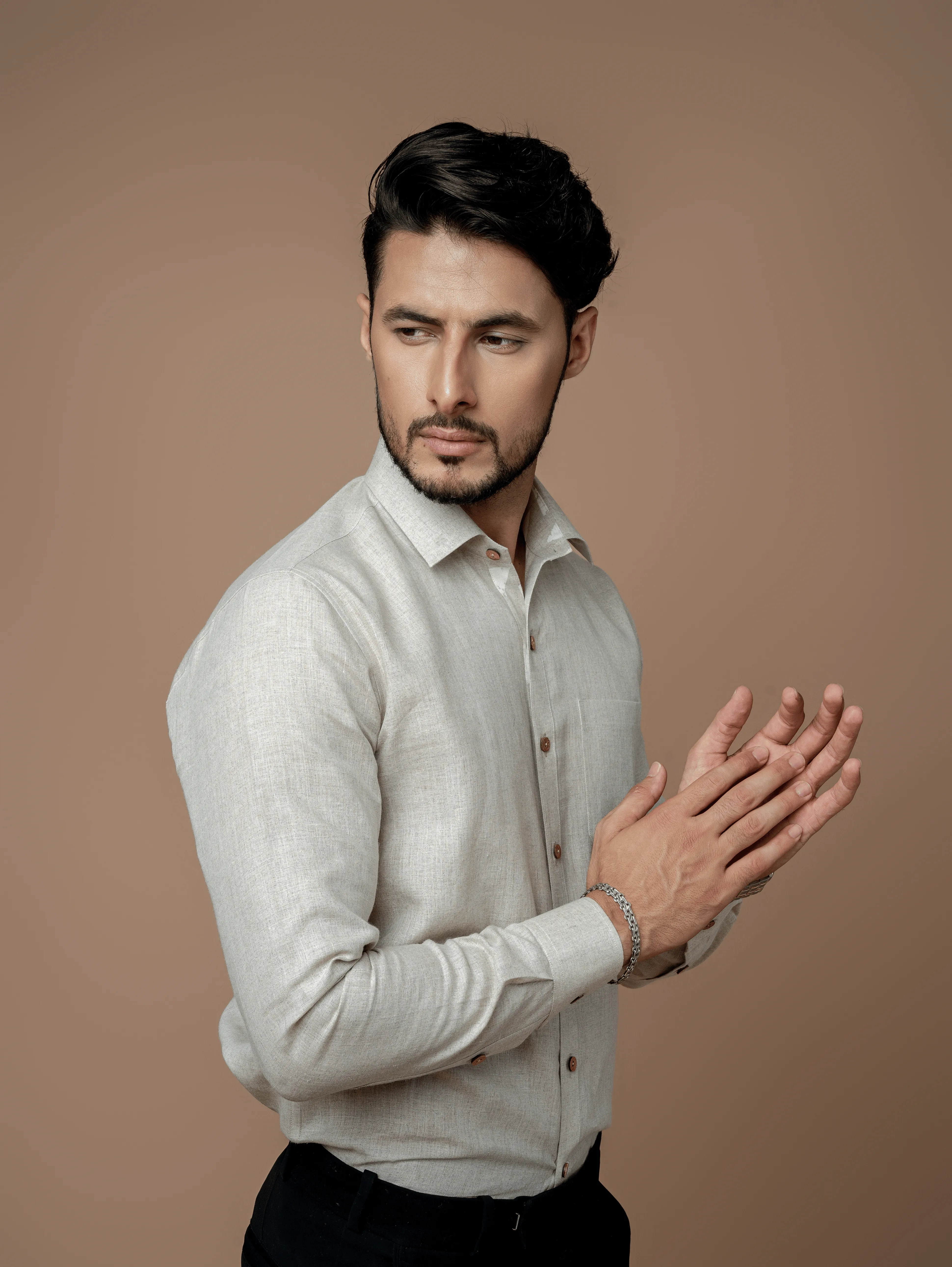 Formal Full Sleeves Linen Shirt
