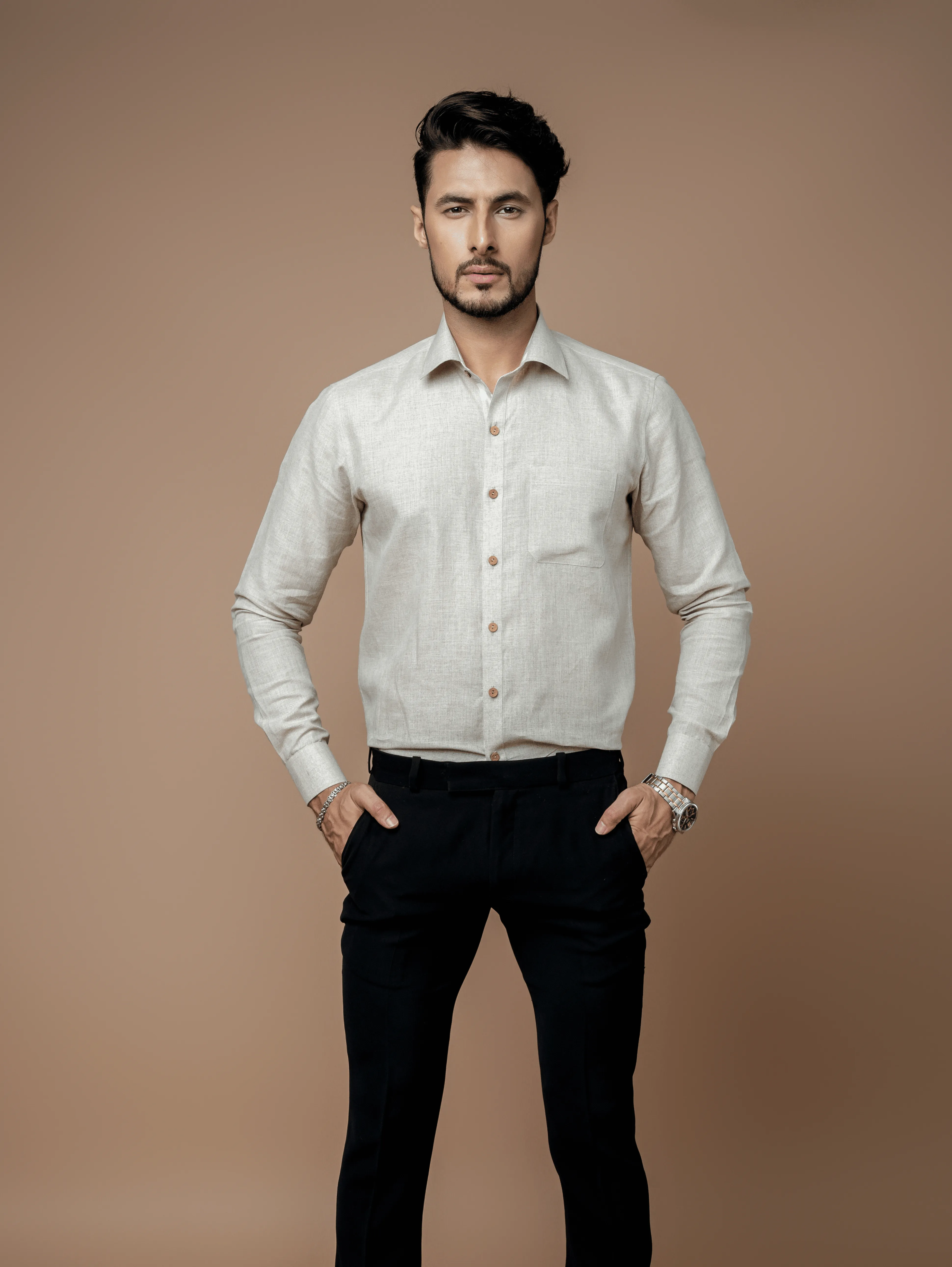 Formal Full Sleeves Linen Shirt