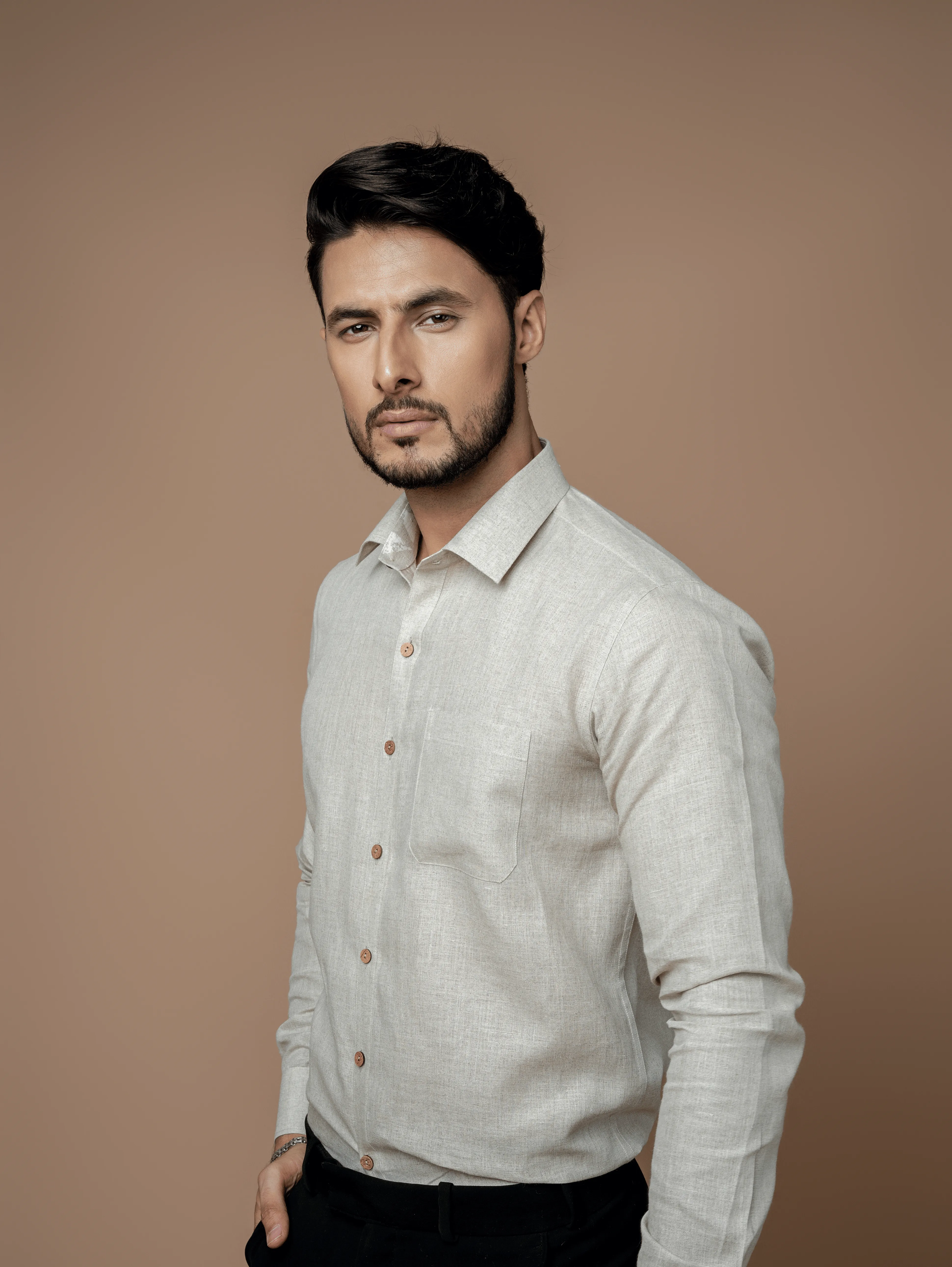 Formal Full Sleeves Linen Shirt