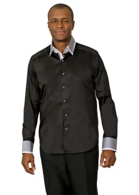 Fortino Landi AH605-BLK Mens Shirt