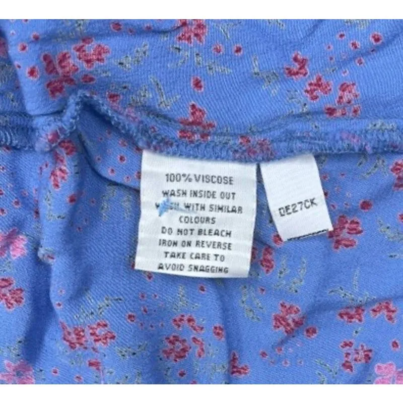 Ghost London Button Front Floral Dress Bohemian Size L Purple