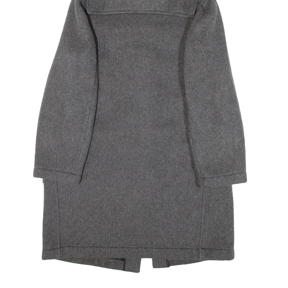 GLOVERALL Mens Duffle Coat Grey Knit Wool 90s Hooded M