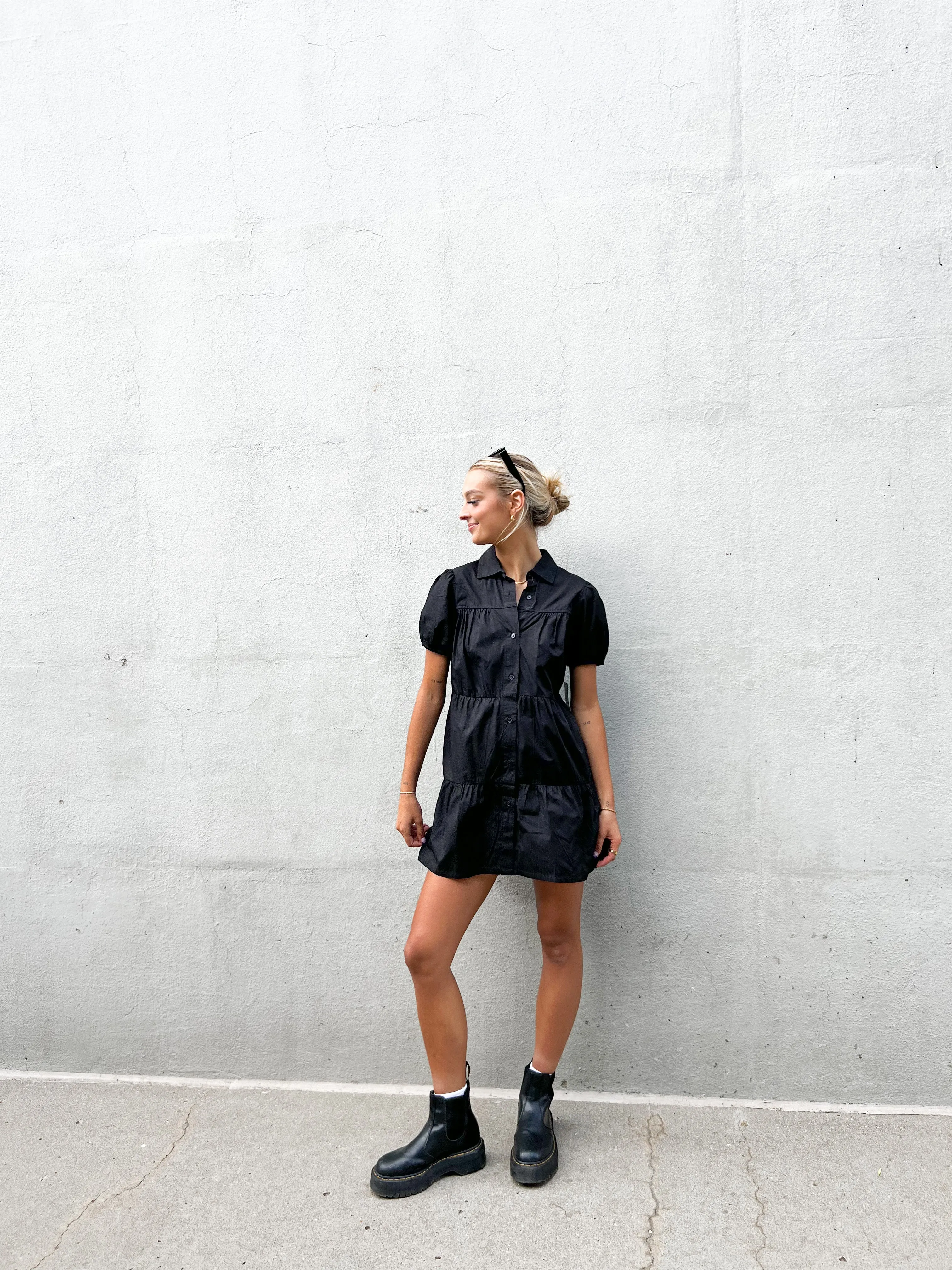 Hadley Babydoll Dress | Black