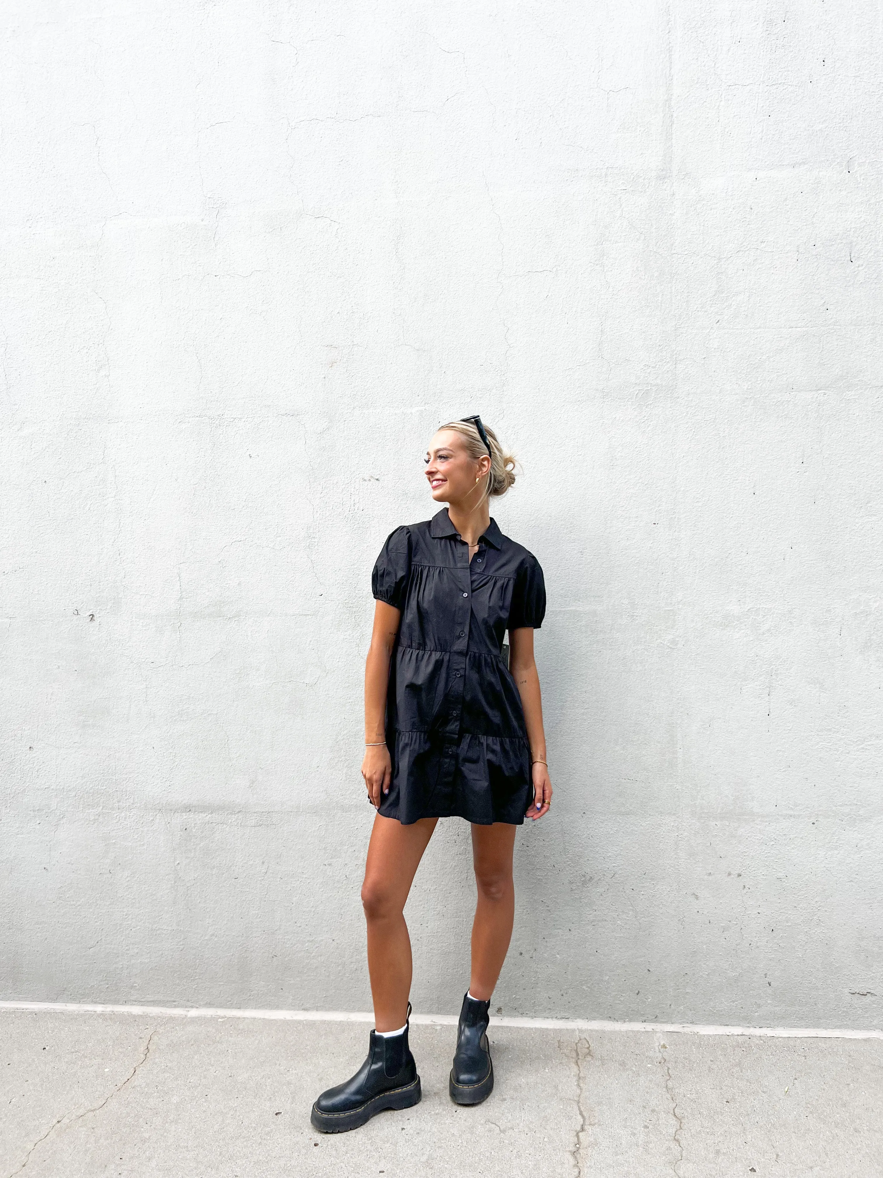 Hadley Babydoll Dress | Black