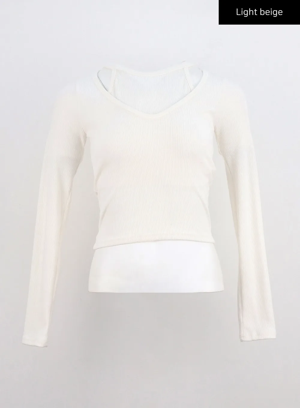 Halter Neck Layered Crop Tee CN301