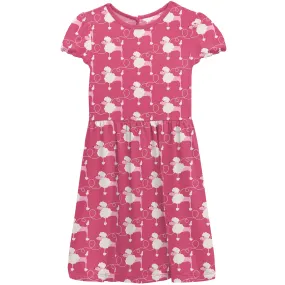 Kickee Pants Flutter Sleeve Twirl Dress - Flamingo Poodles