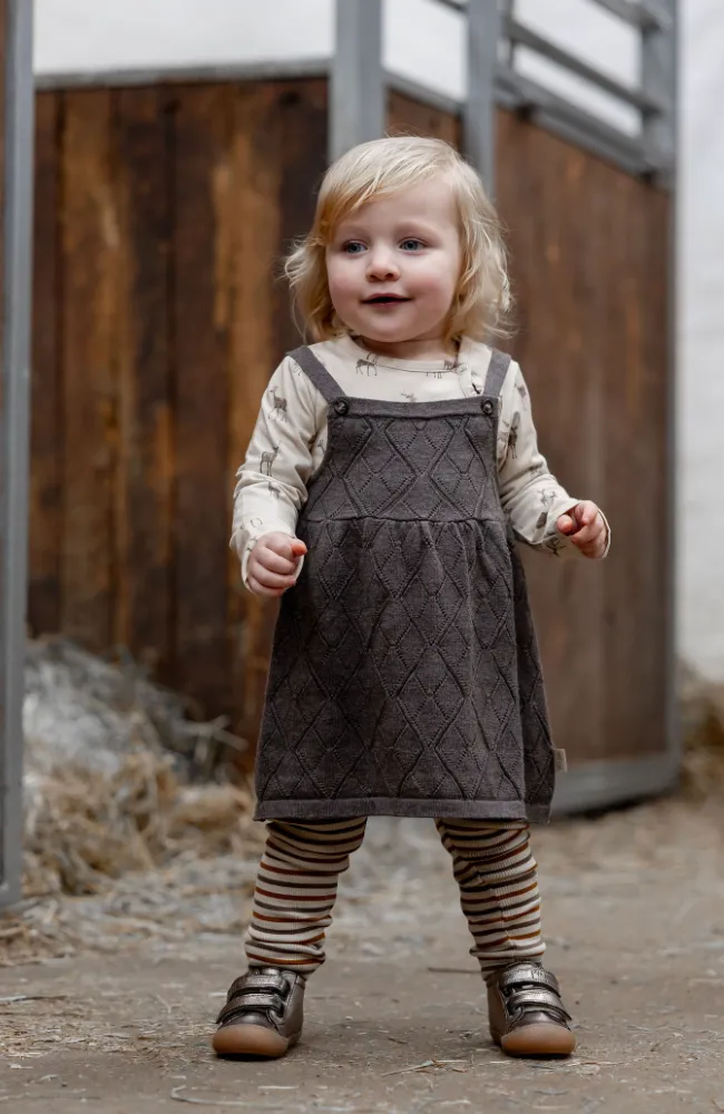 Knit Dress w/Strap - Dark Oak