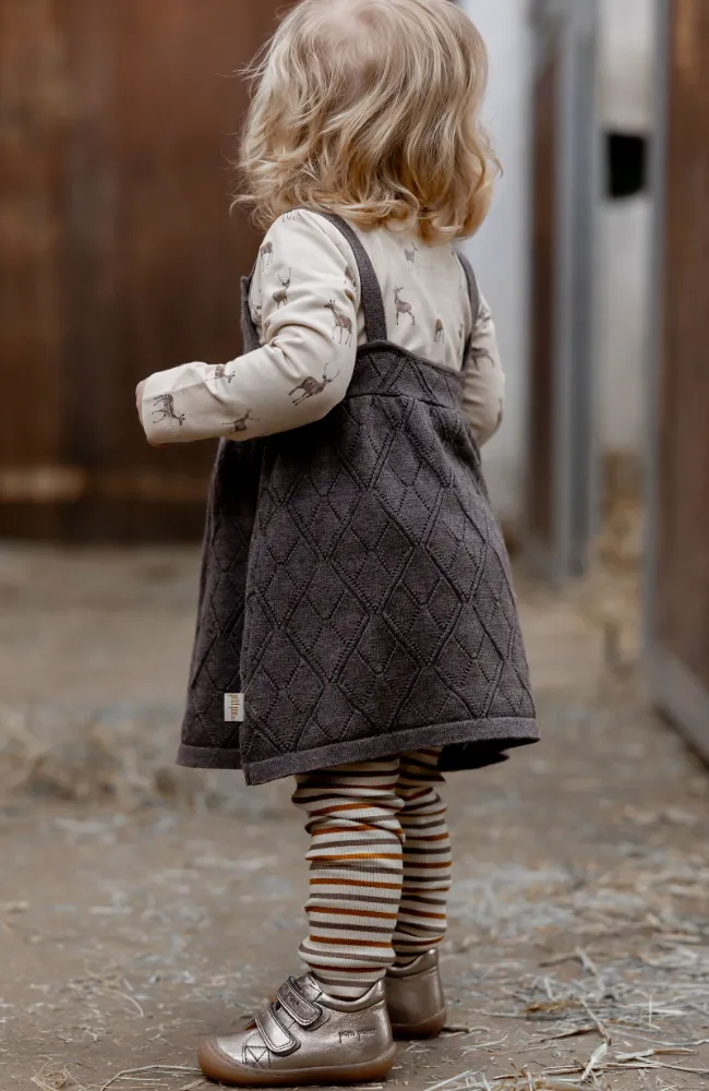 Knit Dress w/Strap - Dark Oak