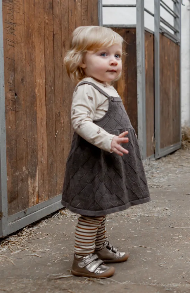 Knit Dress w/Strap - Dark Oak