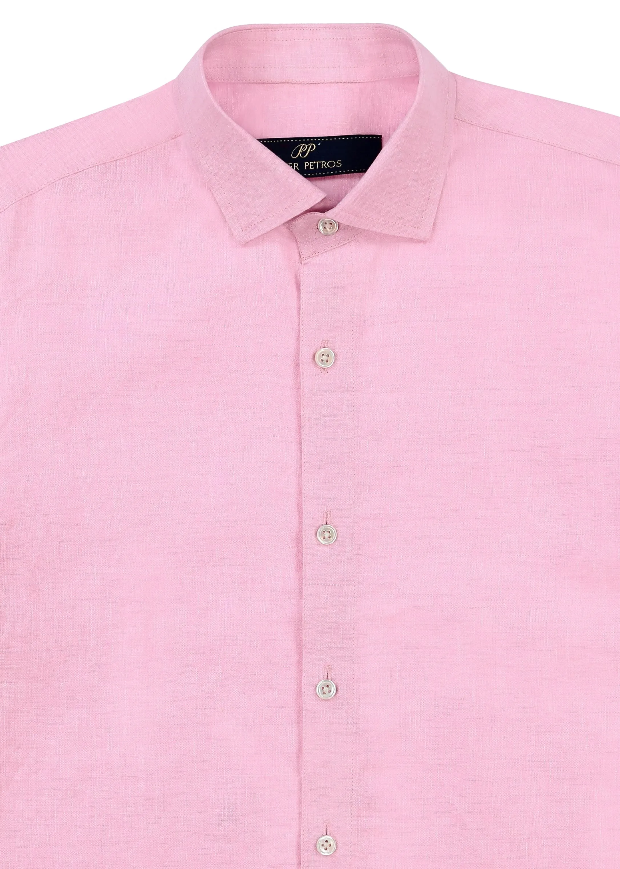 Laos Linen Shirt - Pink