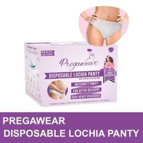 Lochia Maternity Panties (Disposable) with High Absorption Pad & Leak Guard for Extra Heavy Flow, Pregawear--Disposable Lochia Panty