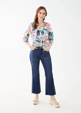 Long Sleeve Printed Poplin Shirt