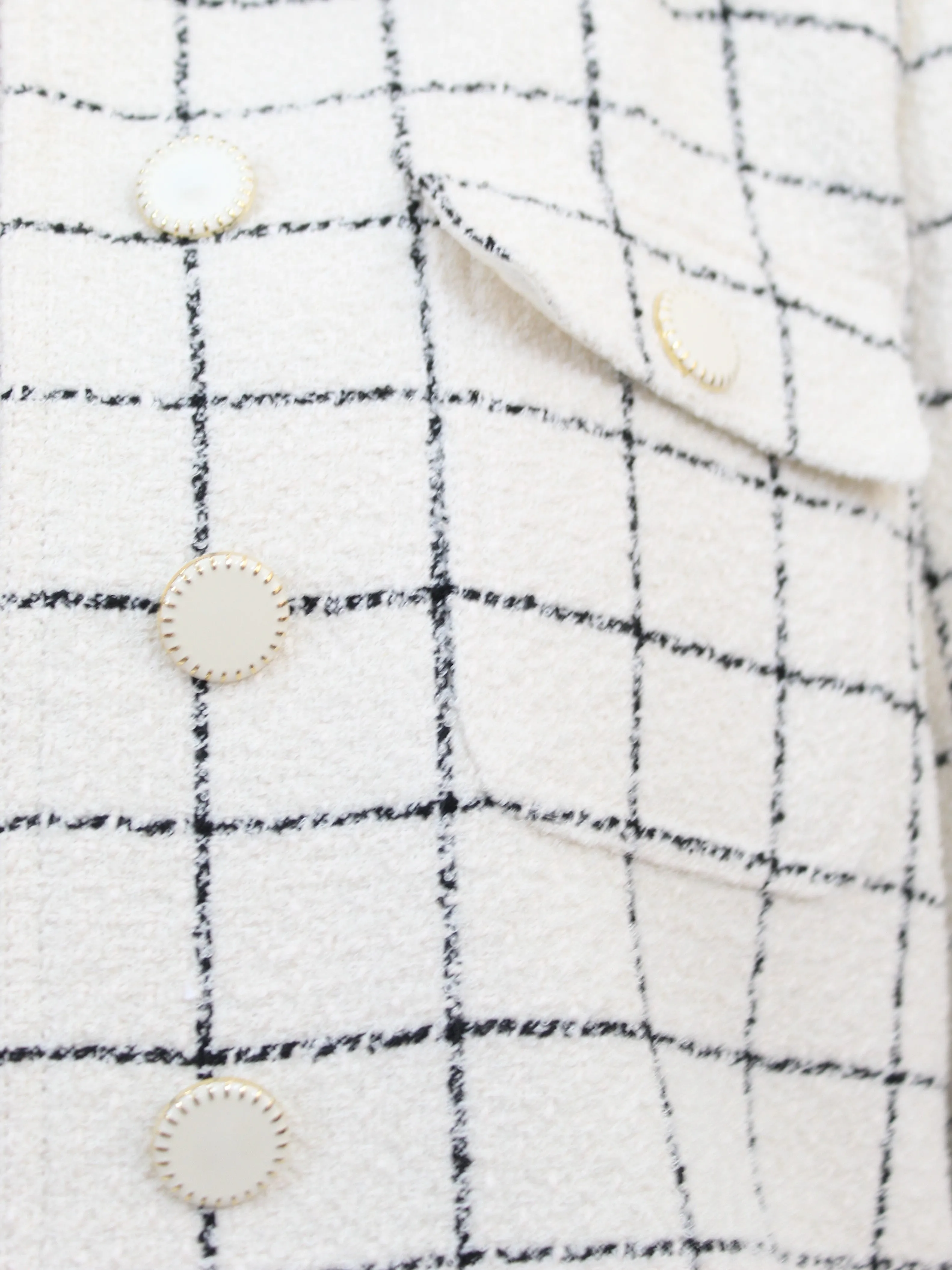 MARELLA Cream Checked Jacket