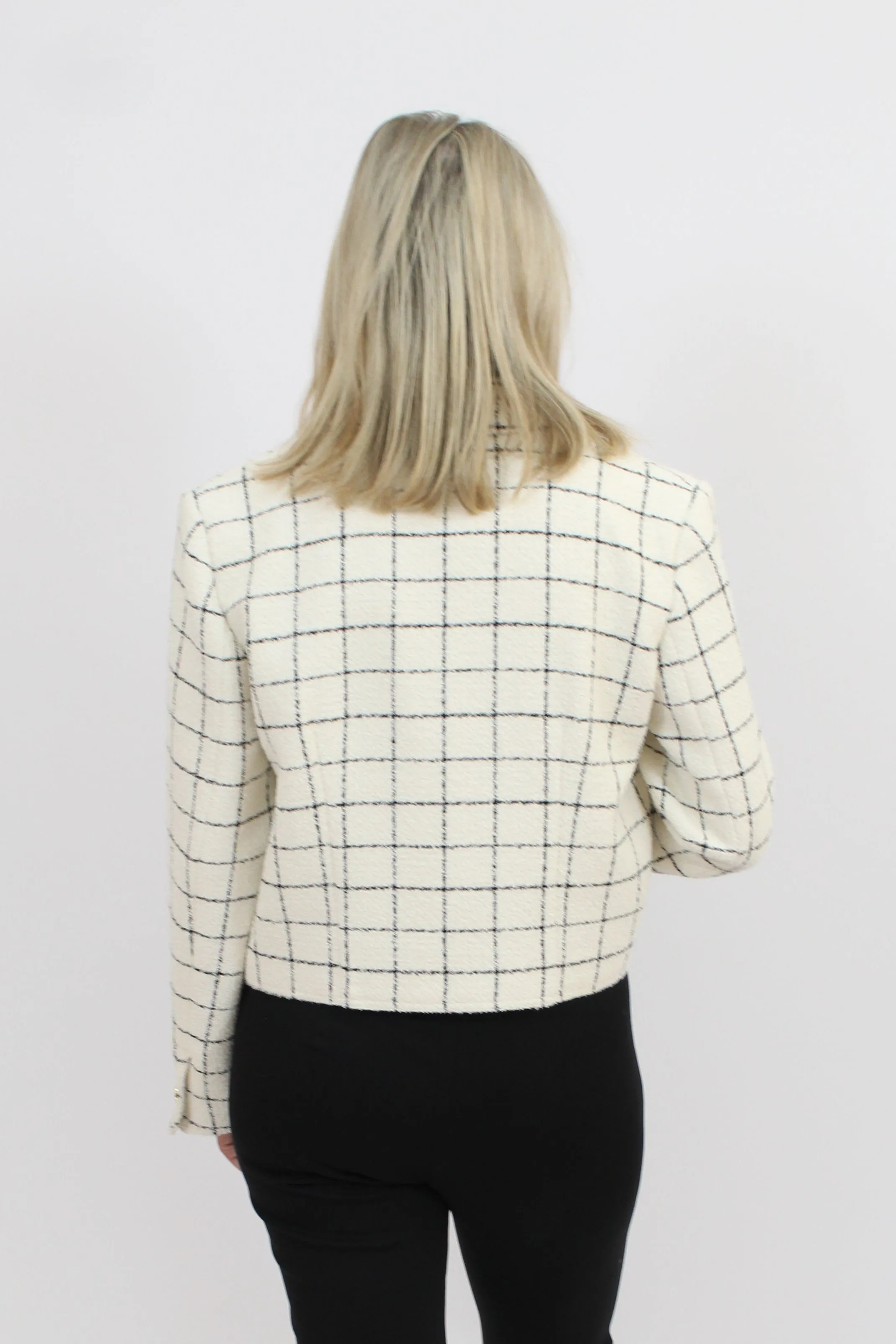 MARELLA Cream Checked Jacket