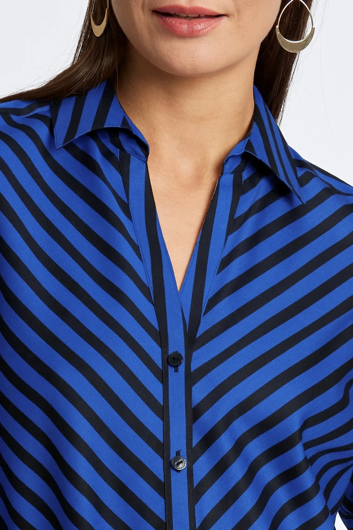 Mary No Iron Stripe & Gingham Shirt