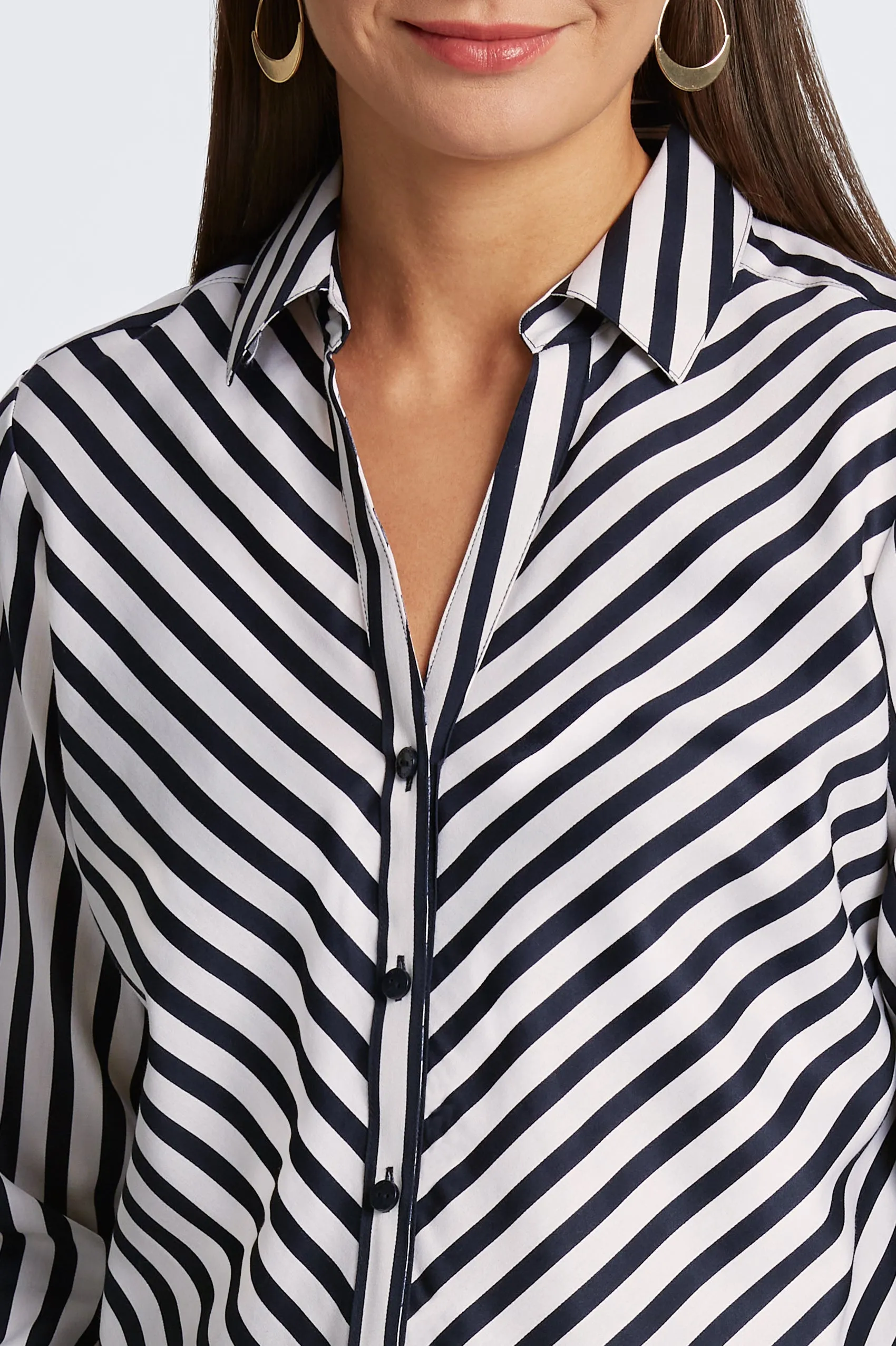 Mary No Iron Stripe & Gingham Shirt