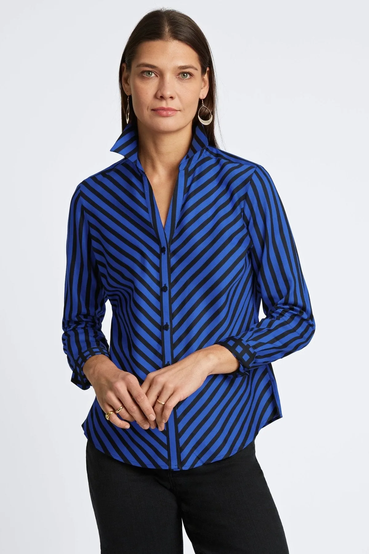 Mary No Iron Stripe & Gingham Shirt
