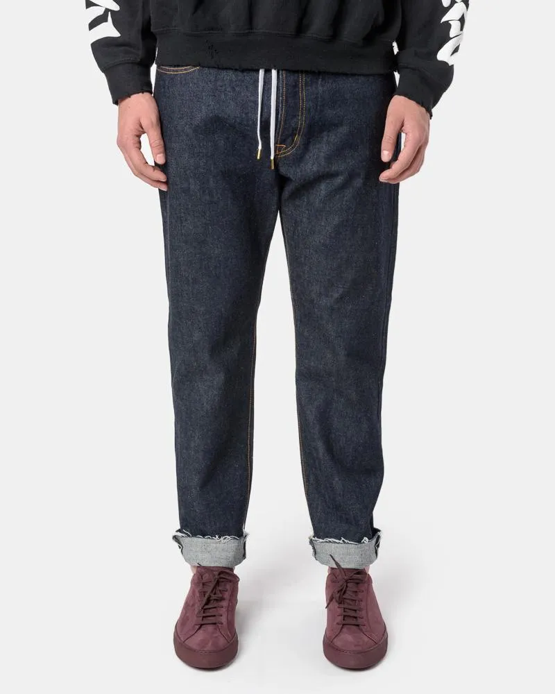 M.G.S. 90's Silhouette Denim Pants in Raw Indigo