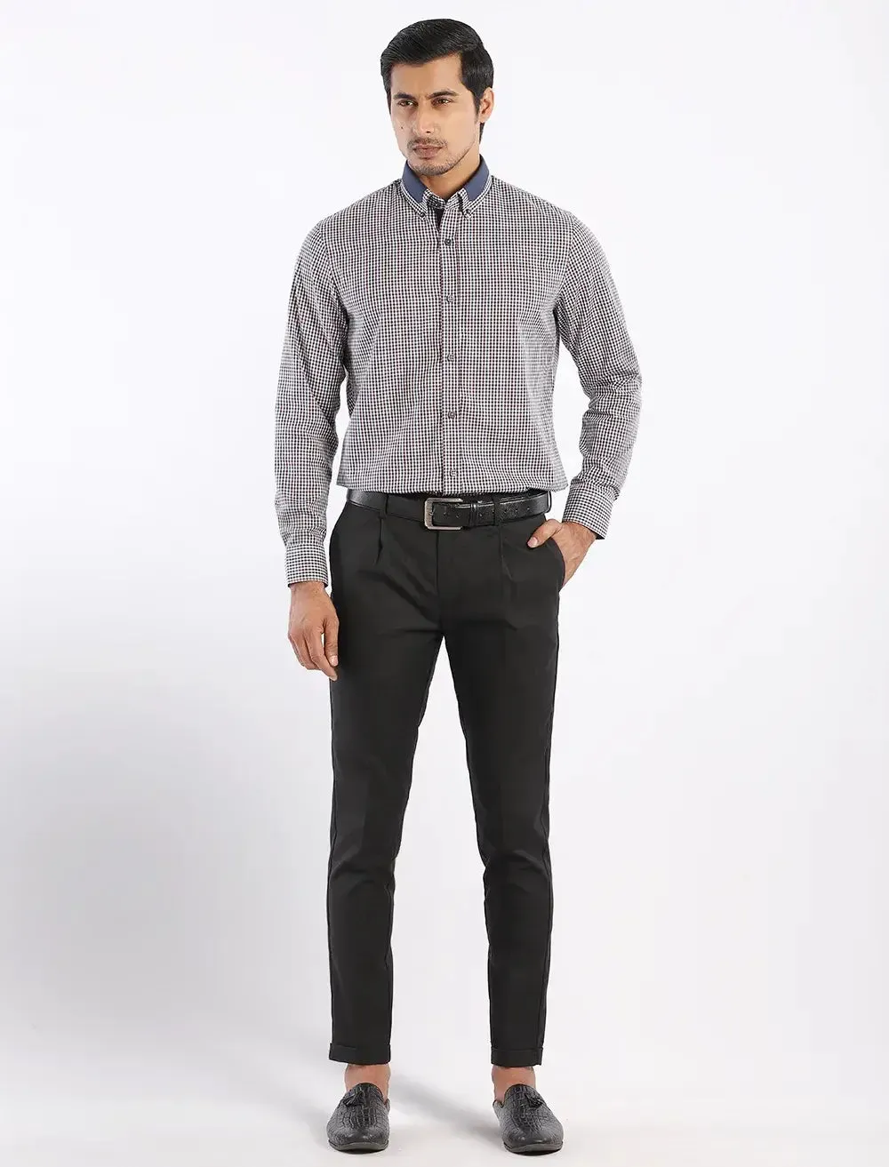 Micro Check  Men's Formal Shirt