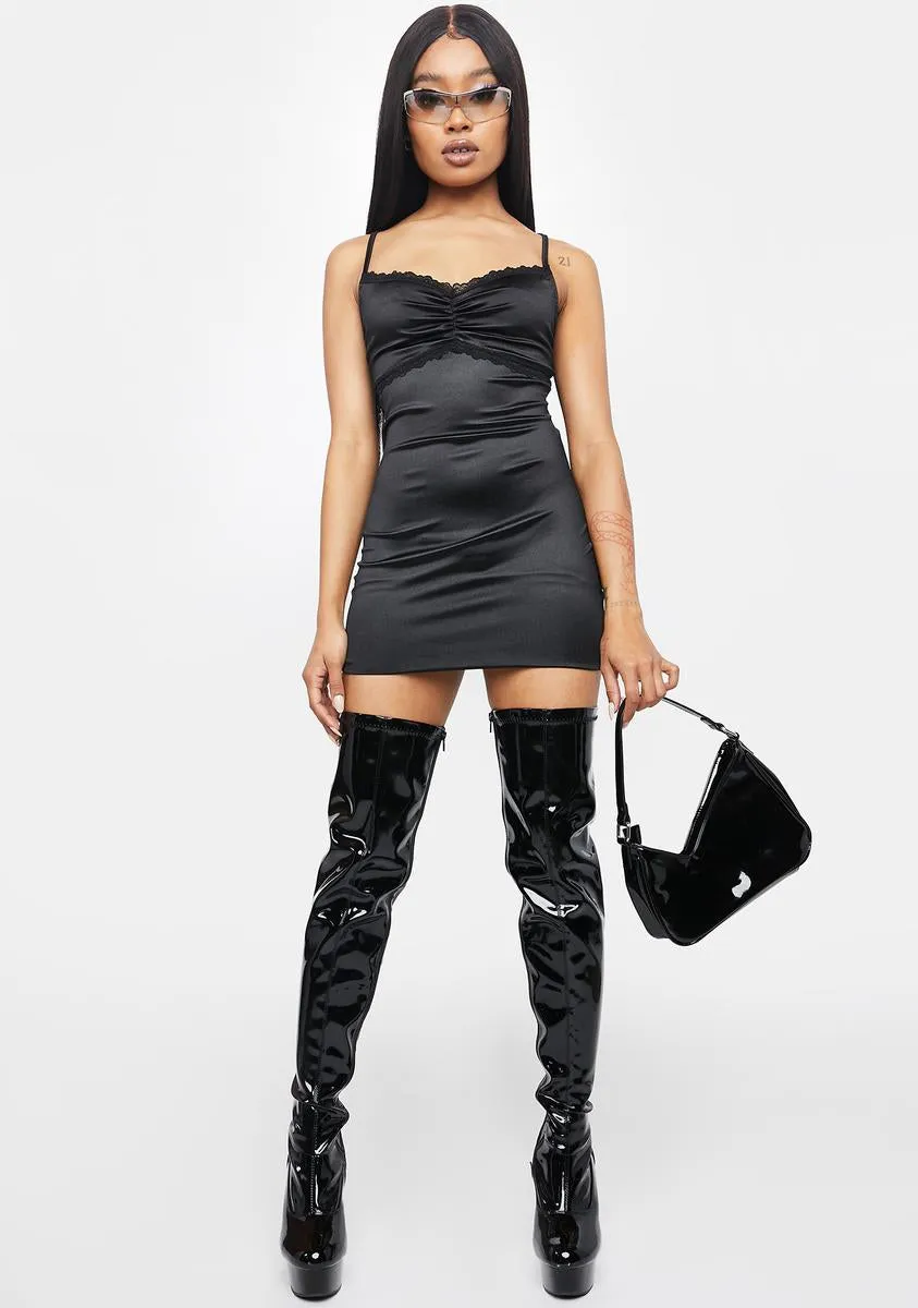 Midnight Friend Request Mini Dress