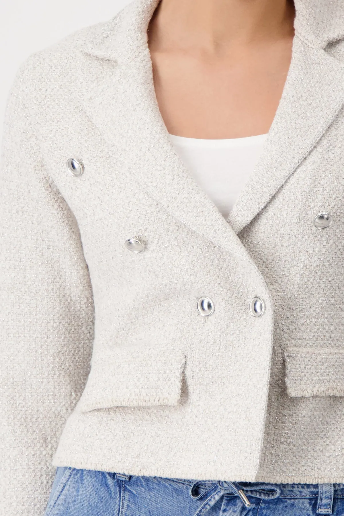 MONARI Off-White Tweed Jacket