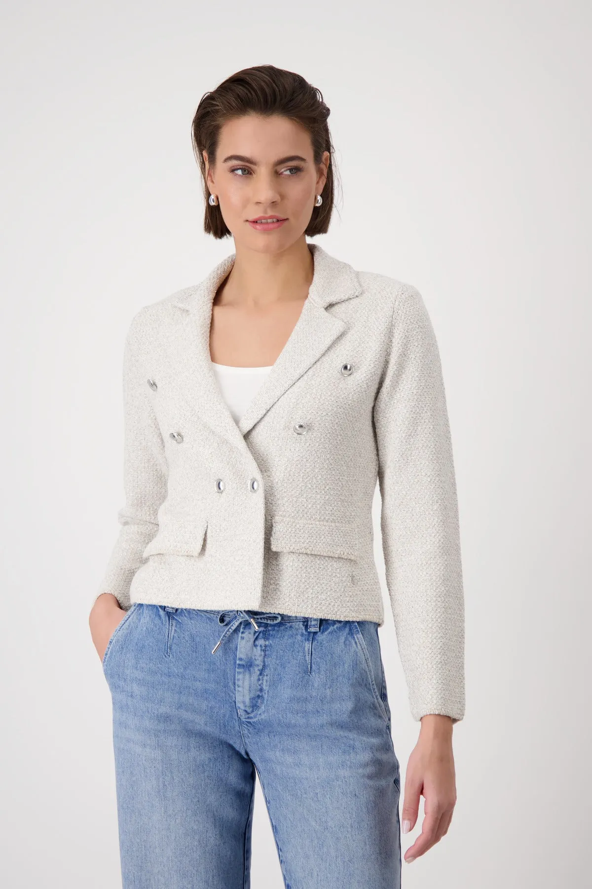 MONARI Off-White Tweed Jacket