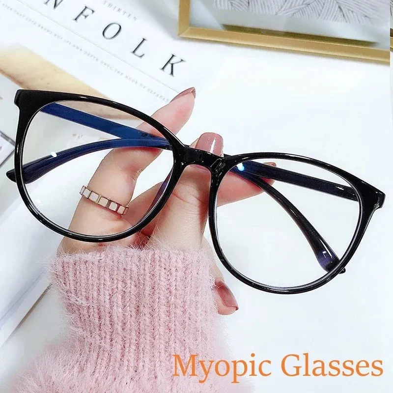 New Trend Reading Glasses Men Women Myopia Glasses Luxury Round Frame Eyewear Optical Spectacle Eyeglasses Diopter Decors