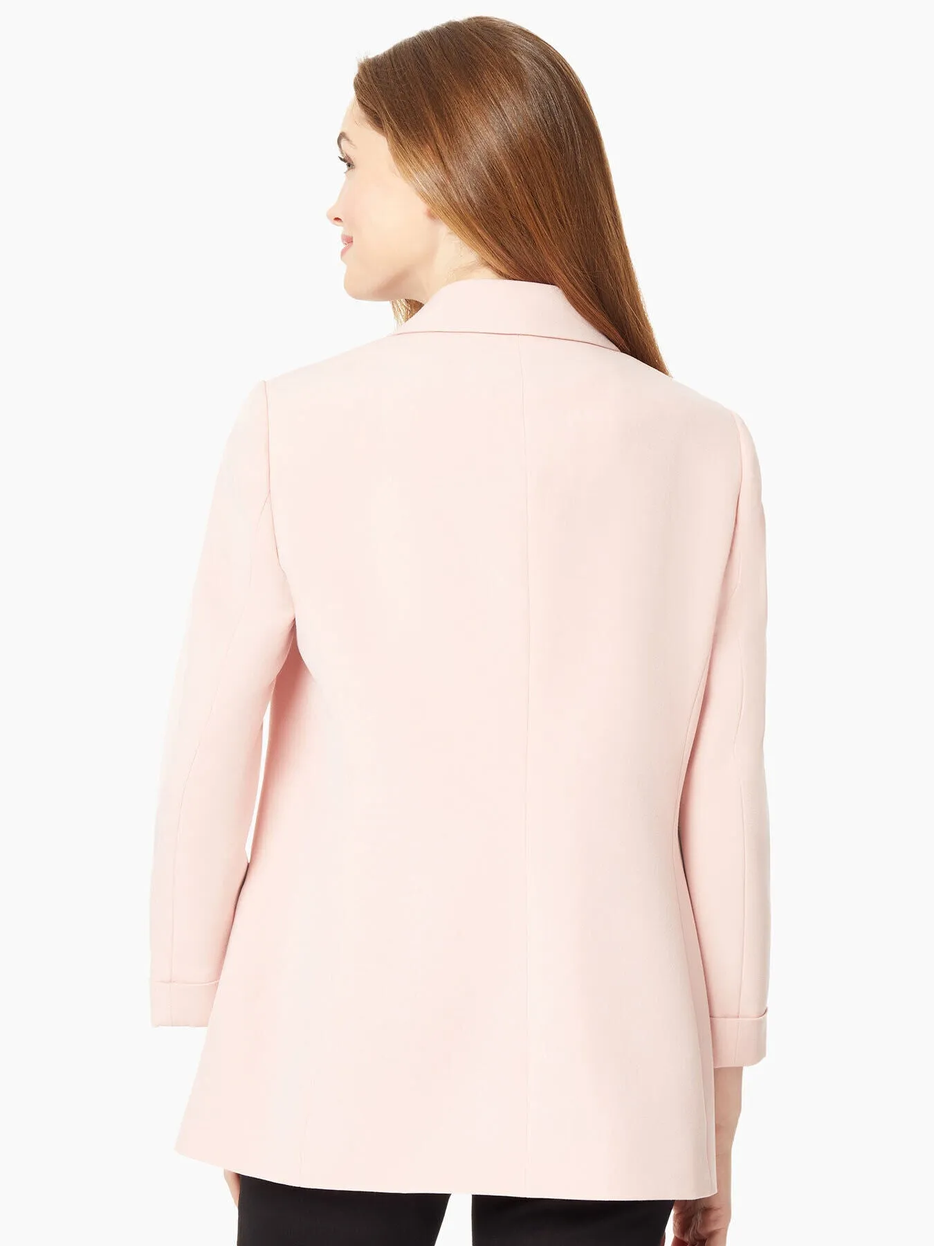 Notch Collar Rolled Cuff Bi-Stretch Blazer