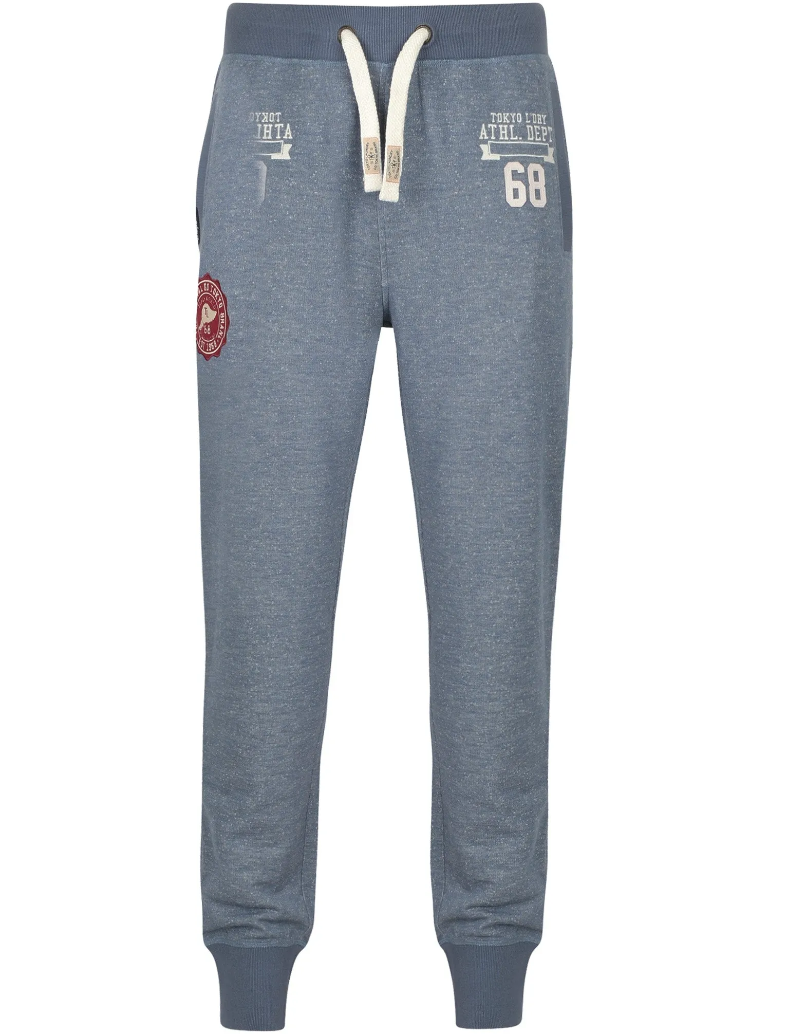 Pelican Bay Loop Back Fleece Cuffed Joggers In Federal Blue - Tokyo Laundry