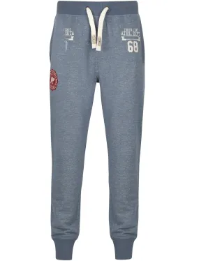 Pelican Bay Loop Back Fleece Cuffed Joggers In Federal Blue - Tokyo Laundry