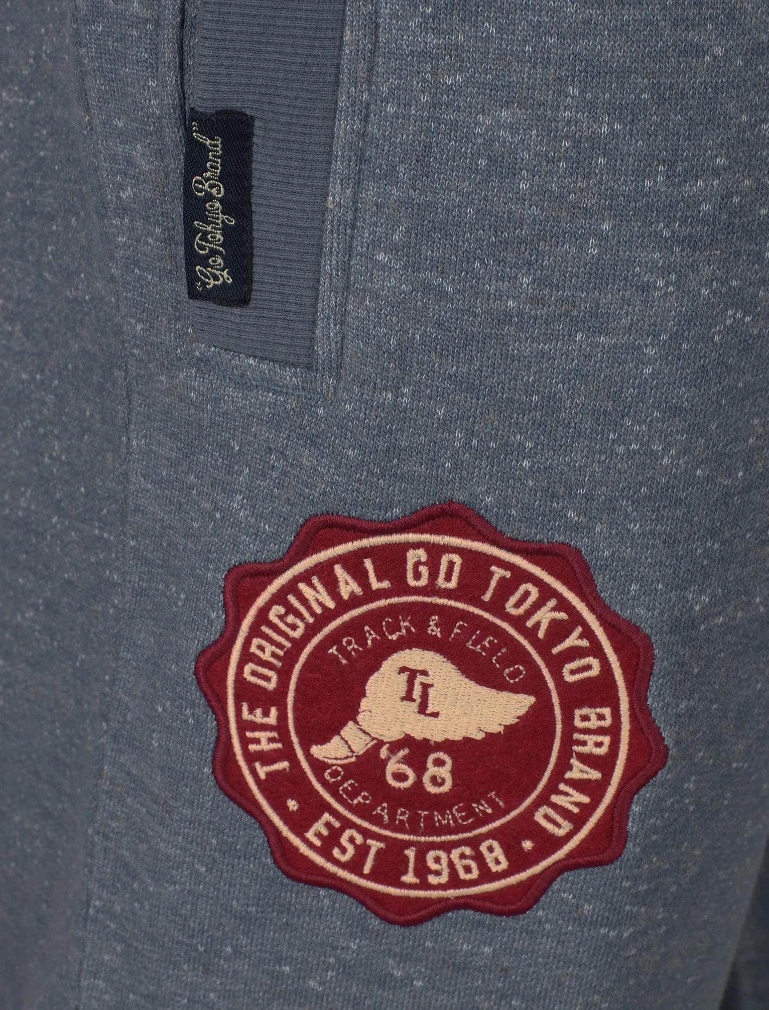 Pelican Bay Loop Back Fleece Cuffed Joggers In Federal Blue - Tokyo Laundry
