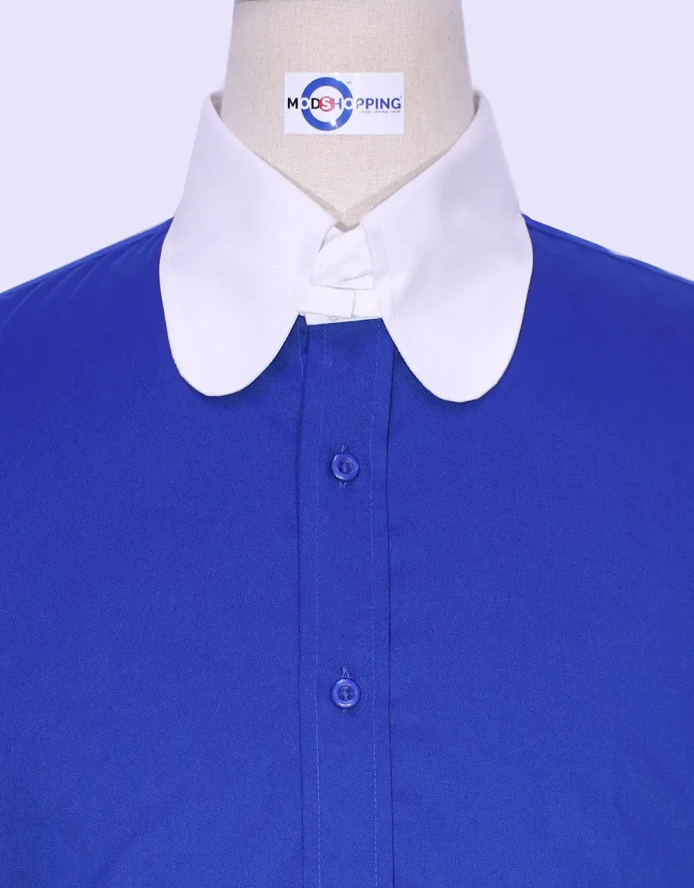 Penny Tab Collar Shirt -Royal Blue Formal Shirt