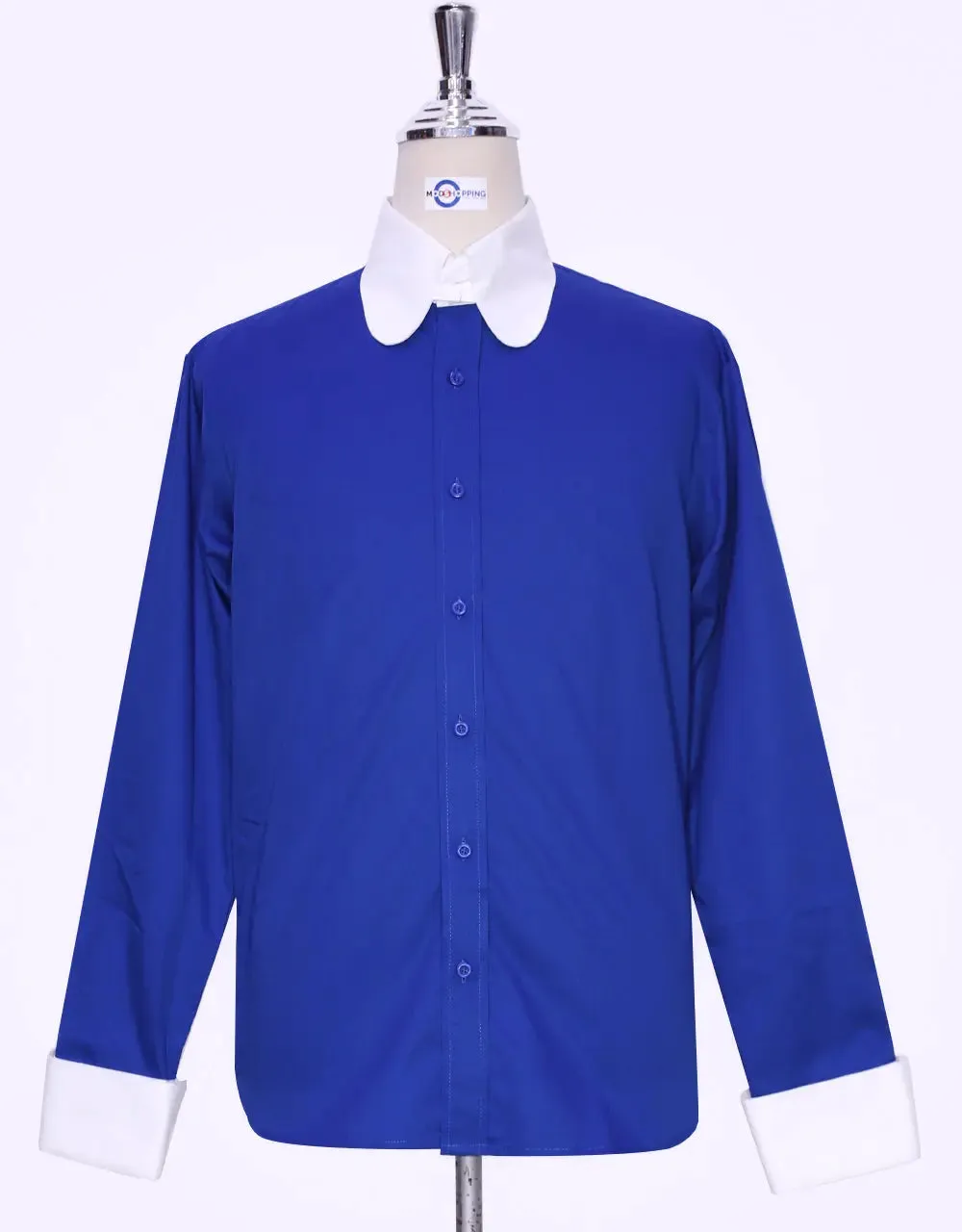Penny Tab Collar Shirt -Royal Blue Formal Shirt